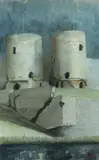 Rhuddlan Castle by Tom Jones, watercolour, sold Apr 2024