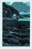 Big Cloud Over the Boathouse by Ann Lewis, 2012, linocut, sold Apr 2024