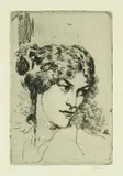 Untitled by Augustus John, etching, sold Apr 2024