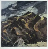 Farmer Below Snowdon by Kyffin Williams Ra limited edition, lithograph, sold Apr 2024