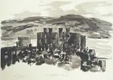 Print - Conwy castle by Kyffin Williams Ra limited edition, print, sold Apr 2024
