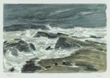 Sea at Trearddur by Kyffin Williams Ra limited edition, lithograph, sold Apr 2024