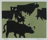 Untitled by Kyffin Williams Ra limited edition, linocut, sold Apr 2024