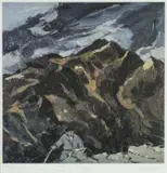 Farmer Below Snowdon by Kyffin Williams Ra limited edition, print, sold Apr 2024