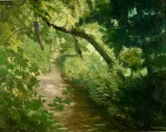 Untitled by Ian Grant, oil on canvas, sold Apr 2024
