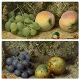 RWS watercolours a pair - still lives of fruit by William Hunt, watercolor, sold Apr 2024