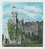 Cardiff Castle Wall by Brendan Hansbro, 2002, mixed media, offered Apr 2024