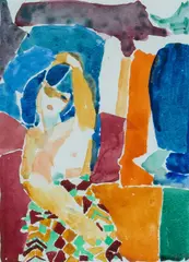 Untitled by Ewart Johns, watercolour, sold Apr 2024
