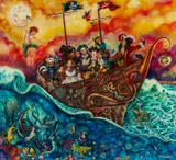 The Pirate Ship by Kerry Darlington limited edition, print, sold Apr 2024