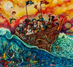 Unique resin print - entitled 'The Pirate by Kerry Darlington limited edition, print, sold Apr 2024