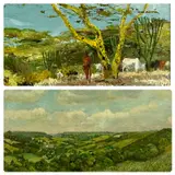 Untitled by David Rankin, oil on board, offered Mar 2024