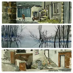 BAKER three by P.J., watercolour, offered Mar 2024