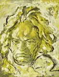 Untitled by Walter Hurz, oil and gouache, sold Mar 2024