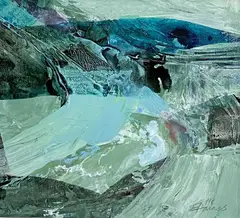 Green Coast by Elizabeth Haines, mixed media on canvas, sold Mar 2024