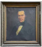 oil on canvas - portrait of a gentleman, signed and dated 1860 verso, 72 x by William Roos, 1860, oil on canvas, sold Mar 2024