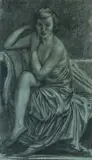 Untitled by Randolphe Schwabe, 1933, charcoal on paper, offered Mar 2024