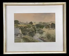 'The Castle by Arthur Miles, watercolour, offered Mar 2024