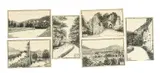 Six early 20th century pen and ink postcard size studies of by Llwyd Roberts, ink, sold Mar 2024