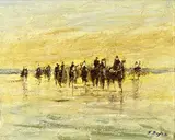 Untitled by John Boyce, oil on board, sold Mar 2024