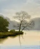 The Kissing Trees by Michael John Hill, oil on canvas, sold Mar 2024