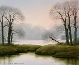 Frosty Morning 1994 by Michael John Hill, oil on canvas, sold Mar 2024