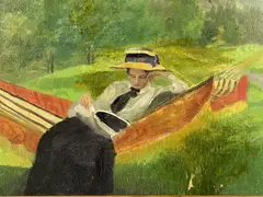 Untitled by Bartholomäus Hollaus, 1910, oil, sold Feb 2024