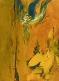 Yellow Blue High by Tom Nash, gouache, offered Feb 2024
