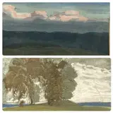 Untitled by Otto Leiber, 1910, watercolor, sold Feb 2024