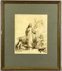 Untitled by George Richmond, watercolor, sold Feb 2024