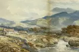 On the Conway by Aaron Edwin Penley, 1884, watercolour, sold Feb 2024