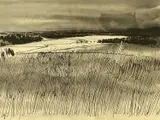 Untitled by Hartley Ramsay, ink and watercolour, sold Feb 2024