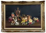 Bread loaf by Deborah Jones, oil on canvas, sold Jan 2024