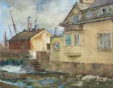 Untitled by Henry Meynell Rheam, watercolour, sold Jan 2024