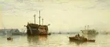 Believed to be HMS by George Gregory, 1889, watercolour, sold Jan 2024