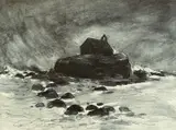 Cwyfan's Church by Kyffin Williams Ra limited edition, lithograph, sold Jan 2024