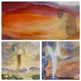 Comprising a mixed media painting by Jain Koffler Ba, mixed media, offered Jan 2024