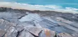 Jurassic Plates, Ogmore by Sea by Francine Davies limited edition, print, sold Dec 2023