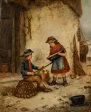 Untitled by Mark William Langlois, oil on canvas, offered Dec 2023