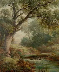 A Hot Summer's Day in Surrey by Eduard Hildebrandt, oil on canvas, sold Dec 2023