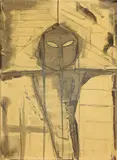 Ke by Rose Feller, 2017, mixed media on canvas, sold Jul 2024