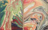 The Valentine by Rose Feller, 2022, mixed media on canvas, sold Jul 2024