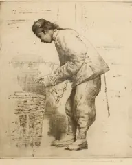 Chinese collector etching by Mortimer Luddington Menpes, etching, sold Jul 2024