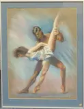 Comprising: 1 by Derrick N. S. Russell, 1980, pastel, sold Jul 2024