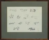 Hare coursing studies, monochrome print by Michael Lyne, print, sold Jul 2024