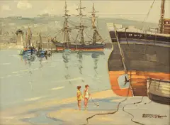 St Ives, Cornwall by Godwin Bennett, oil on canvas, sold Jun 2024