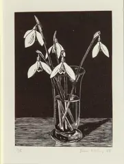 Snowdrops by John Morley, engraving, sold Jun 2024