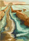 Foxholes by Amanda Henriques, gouache, sold May 2024