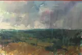 Approaching Storm watercolour by Michael Mattingley, watercolour, sold May 2024