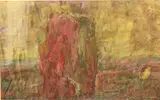 Abstract landscape by Thomas Denny, watercolour, sold May 2024