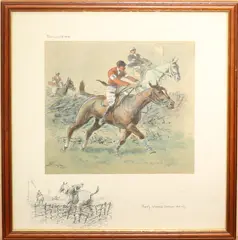 Soldiers - Nasty steeple chasin by Charles Johnson Payne, lithograph, sold May 2024